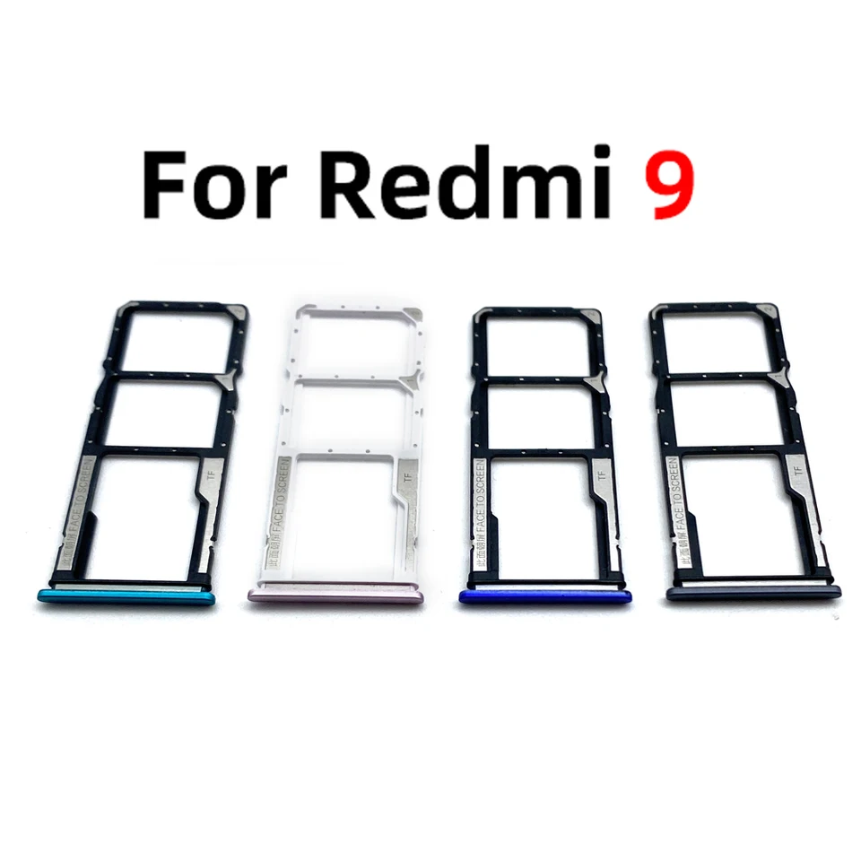 Tiroir Carte SIM Double Pour Xiaomi Redmi 9 / 9 Prime - Compatible Universel, Couleur Verte, Neuf