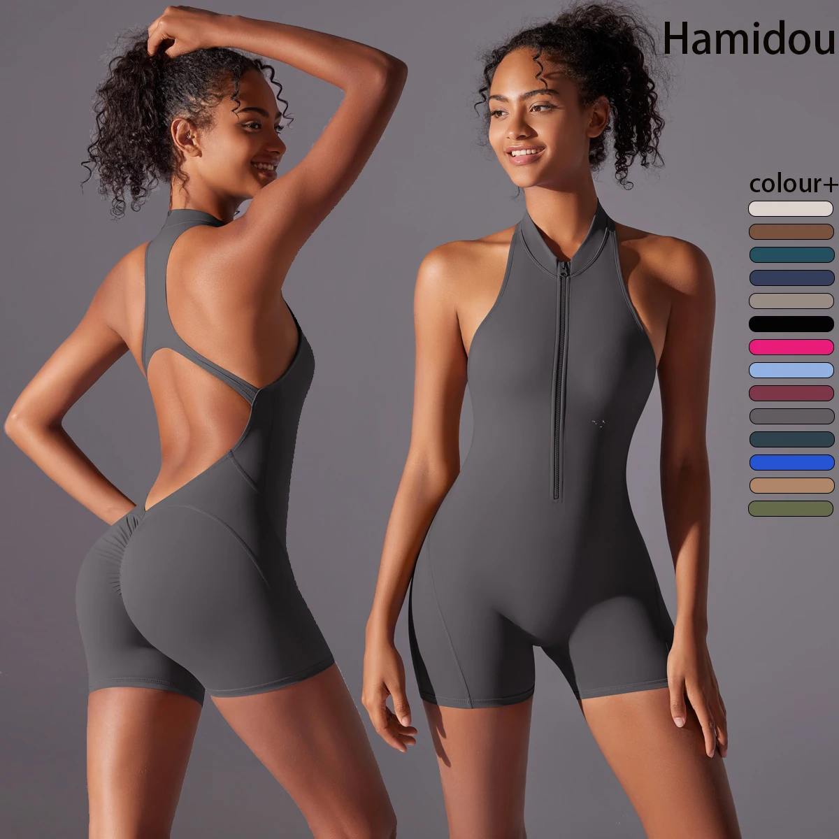Women Bodysuits Gym Push Up Workout Clothes 1
