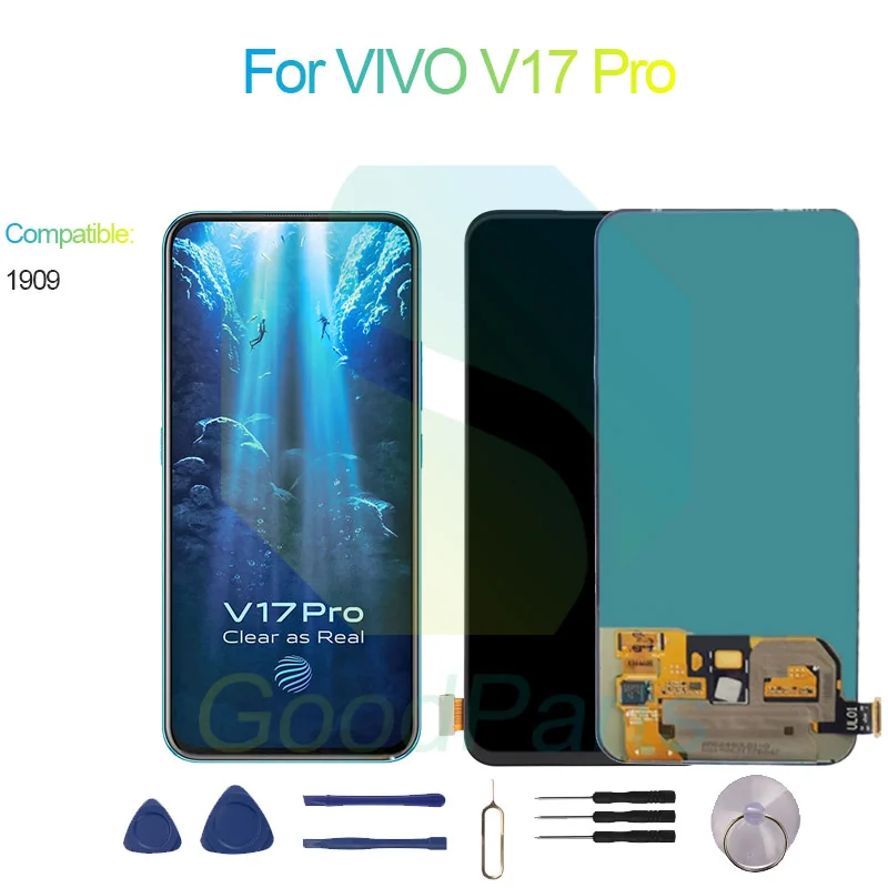 Per VIVO V17 Pro sostituzione Display schermo 2400*1080 1909 per VIVO V17 Pro LCD Touch Digitizer