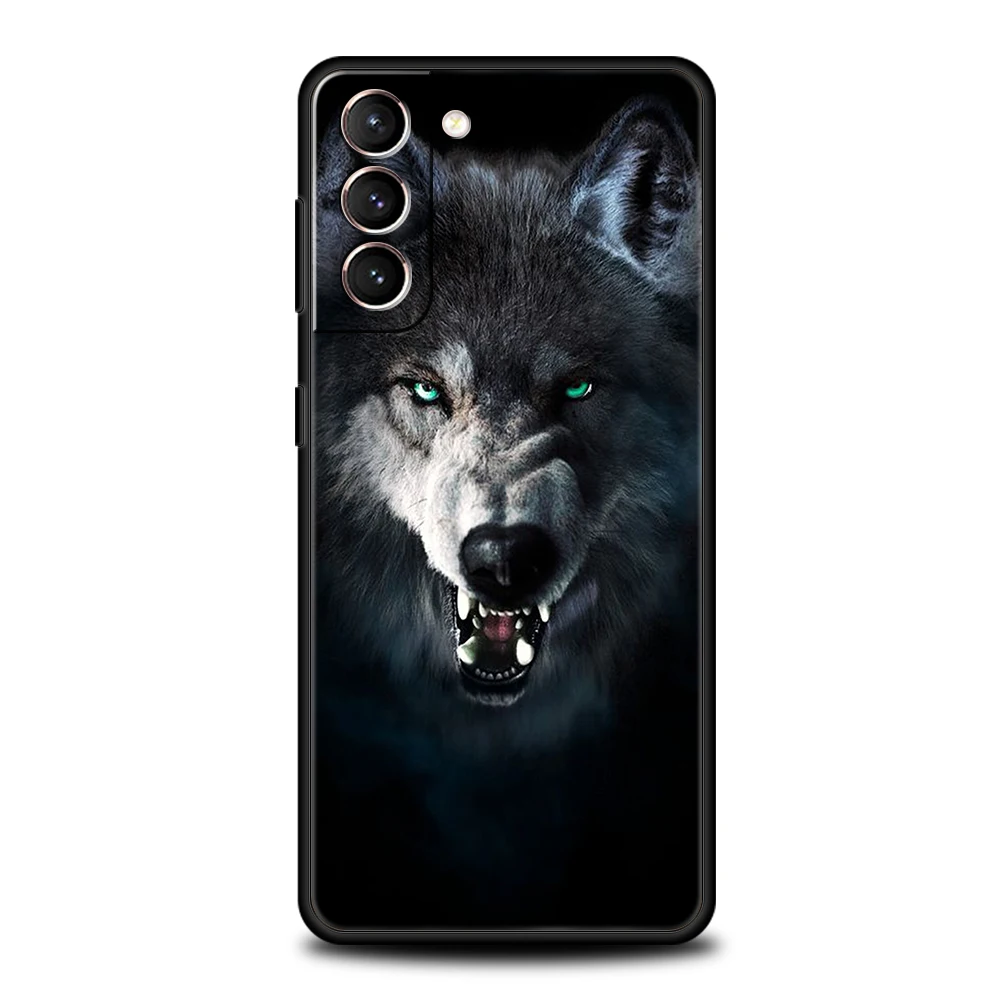 Moon Roaring Wolf Silicone Phone Case