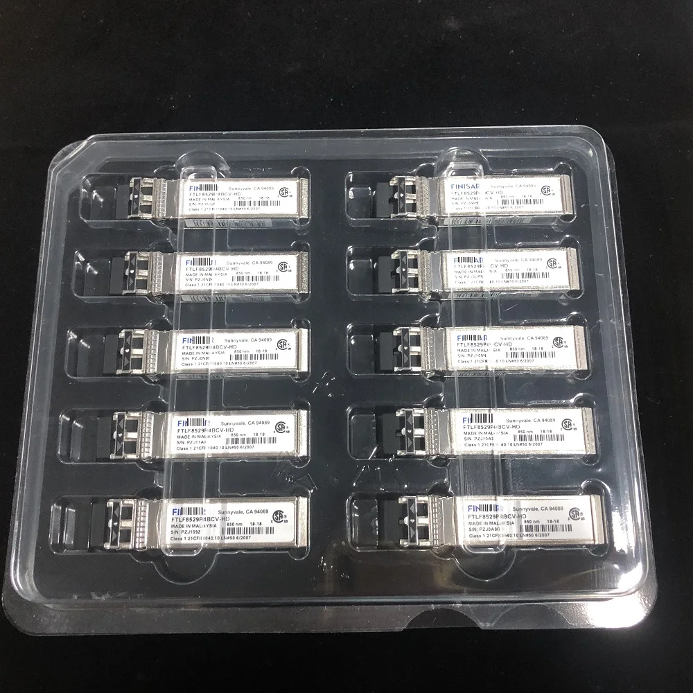 Fi-ni-sar FTLF8529P4BCV-HD 16G 850nm 100m 16G FC RoHS Compliant Short Wavelength SFP+ fiber optic transceiver moudle