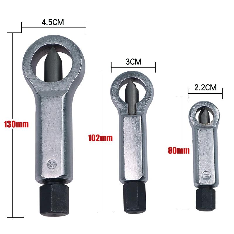 80/102/130mm Nut Splitter Tool nut splitter tool Damaged Nut Splitter Remover Rusty Nut Splitter Spanner Remove Cutter Tool Steel Wrench