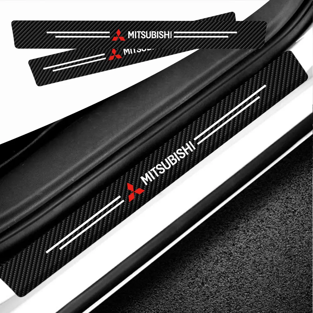 Car Door Sill Sticker 4pcs/set For Mitsubishi Colt Pajero Lancer Outlander