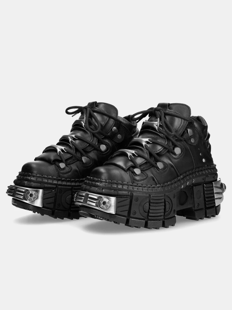 Nuovo prodotto personalizzato fatto a mano retrò Punk Y2g Rock Style Big Head Leather uomini e donne stessa piattaforma scarpe con fondo spesso