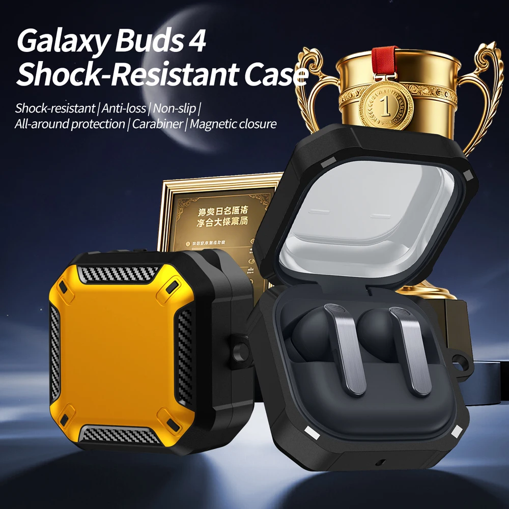 Earphone Protection Cover with Magnetic Closure and Safety Buckle Keychain