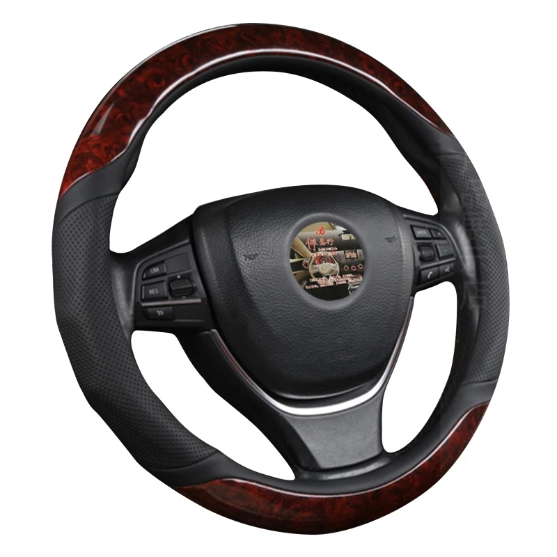 Funda para volante de coche, transpirable, duradera, antihuellas, accesorios para coche, agarre cómodo, diseño de coche, envío directo