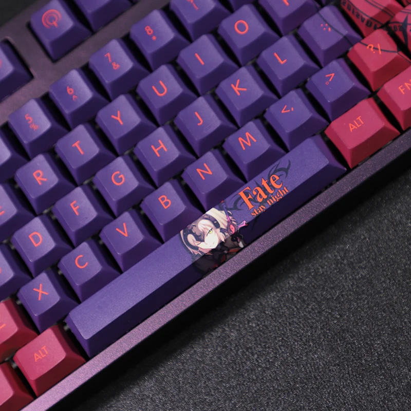 Chaves Pbt Tintura Subbed Keycaps dos Desenhos Animados Anime Gaming Key Caps Cereja Perfil Keycap para o Destino Grande Pedido Fgo Jeanne Darc Arc Alter 108 - Imagem 4