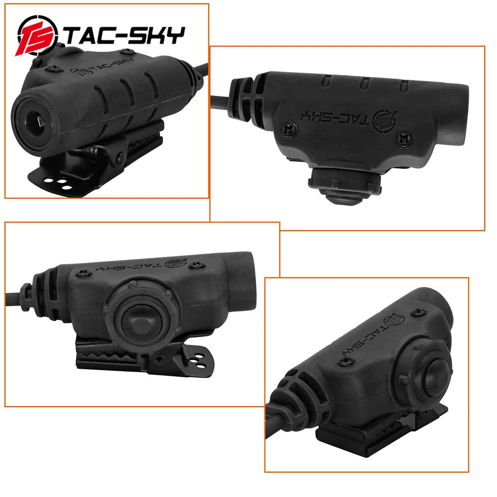TAC-SKY Tactical PTT Adapter U94 V2 PTT Midland PTT for Midland Plug Walkie Talkie Compatible wiht COMTAC II III SORDIN Headset