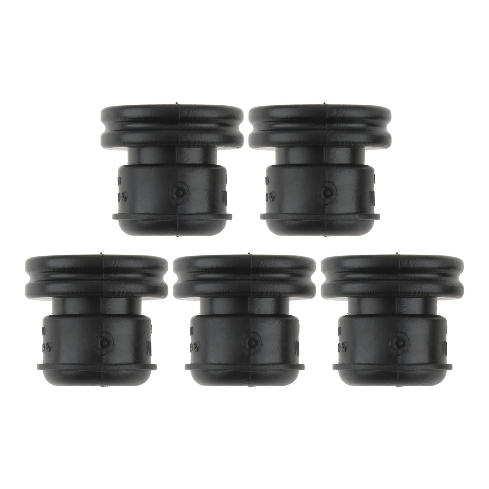 

5pcs Black Car Engine Cover Cushion Rubber Pier Protective Clip 0.98inx0.89in Clamp Auto Interior Accessories 0.98in*0.89in