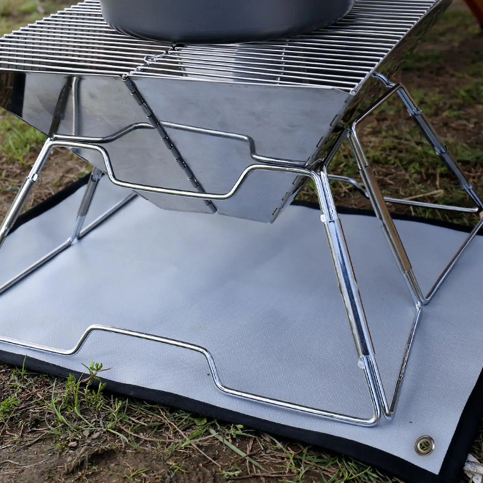 Camping Fireproof Cloth BBQ Grill Mat Flame Retardant Mat for Camping Stoves of Hot Tent Outdoor Fire Pit Protective Mat