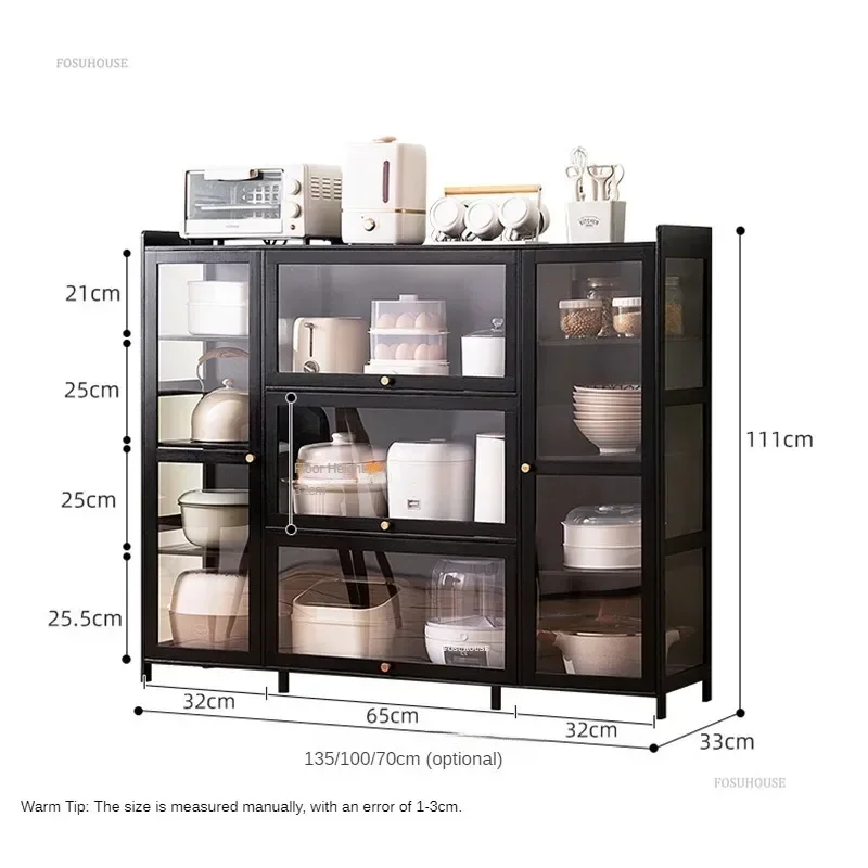Minimalist Modern Kitchen Cabinets Home Small Apartment Kitchen Cabinet Large Capacity Multi-layer Living Room Storage Cabinets 6