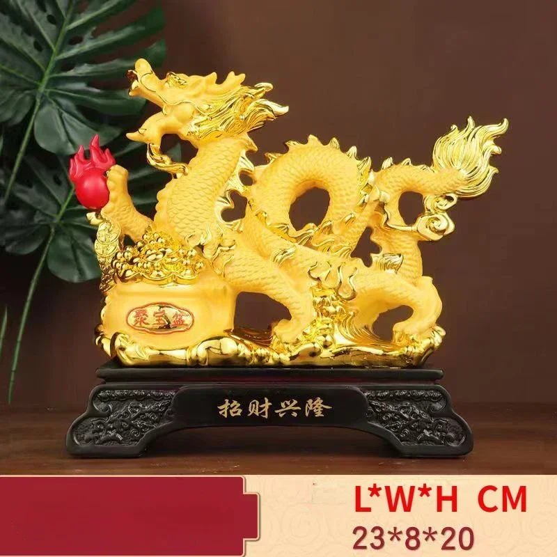 Chinese Zodiac Animal Dragon Ornament Mascot For Inviting Wealth Cashier Opening Housewarming Gift