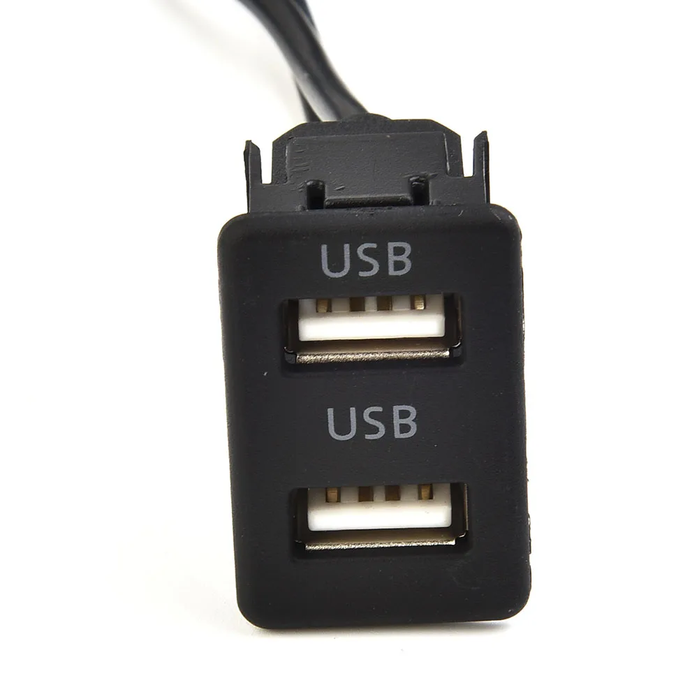 자동차 대시 플러시 마운트 USB 포트 패널, 듀얼 USB 연장 케이블 어댑터, 자동차 인테리어 액세서리, 100cm, 1 개