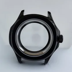 Black Steel Watch Case with Sapphire Glass and Chapter Ring, 39.5mm (43)