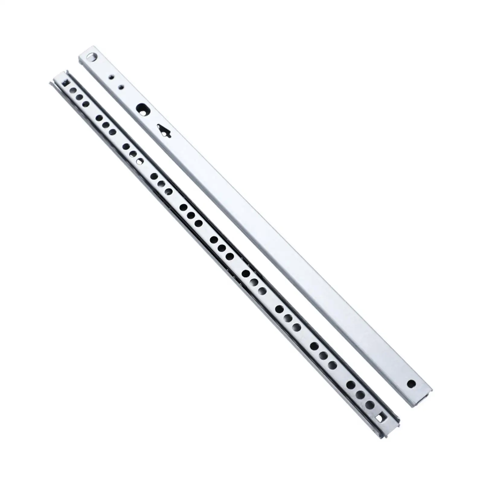 2x 서랍 슬라이드 서랍 레일 스틸 양방향 17mm 폭 레일 트랙, 드레서용 캐비닛 서랍 슬라이드