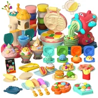 24 Colors Creative Kids Clay Toy Plasticine Tool Set Hamburger Noodle Ice Cream Machine DIY Clay Mold Play House Toys for Kids 1