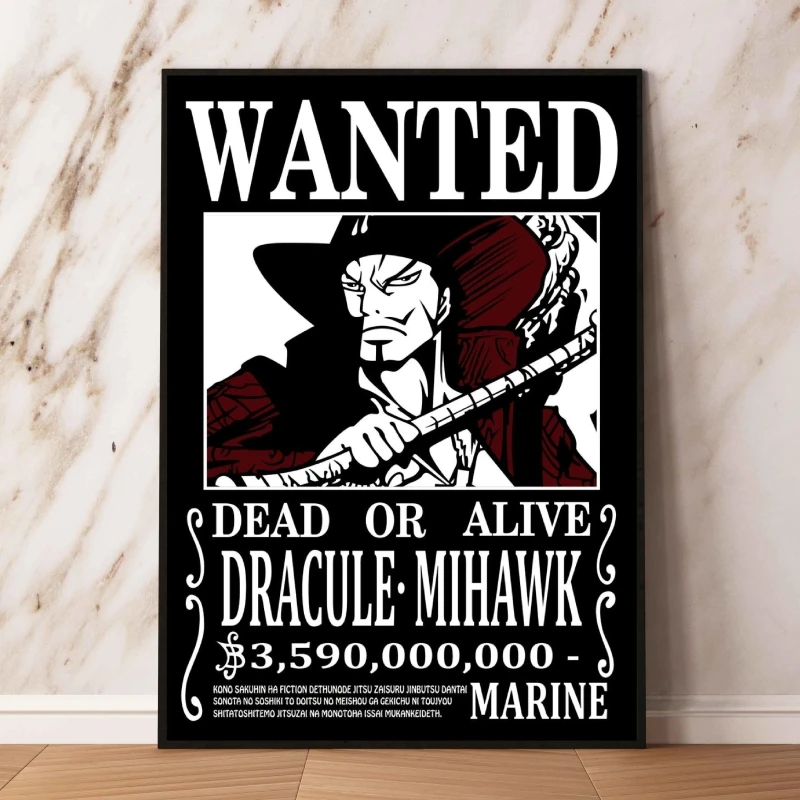 One Piece Mini Wanted Dracule Mihawk 13cm Luffy