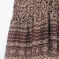 Ele Layered Decorative Print Midi Dr Spring New Arrival Women's Faion JNLEAOG Long Sve V-Ne High Waist Skirt - Image 3