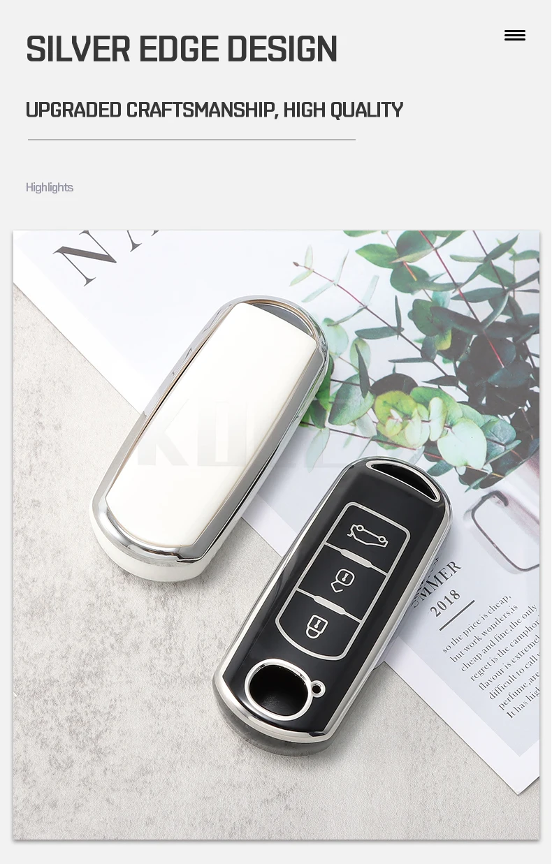 TPU Car Remote Key Case Cover Holder Shell per Mazda 2 3 5 6 Demio CX-3 CX-4 CX-5 CX-7 CX-9 MX-5 Atenza Axela custodia protettiva - Sc93c233371674fbb9ae350b6f79bbcdcP
