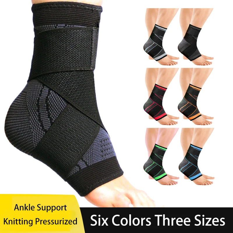 1 Pc Sports Pressure Ankle Support Basketball Twine Breathable Tie Prevent Sprain Nylon Knitted Adjustable Ankle Protector