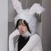 Hat with Ears Girls Women Winter Plush Rabbit Bunny Ears Hat Cute Earflap Cap Warm Head Warmer Winter Hat Girls Beanie 1