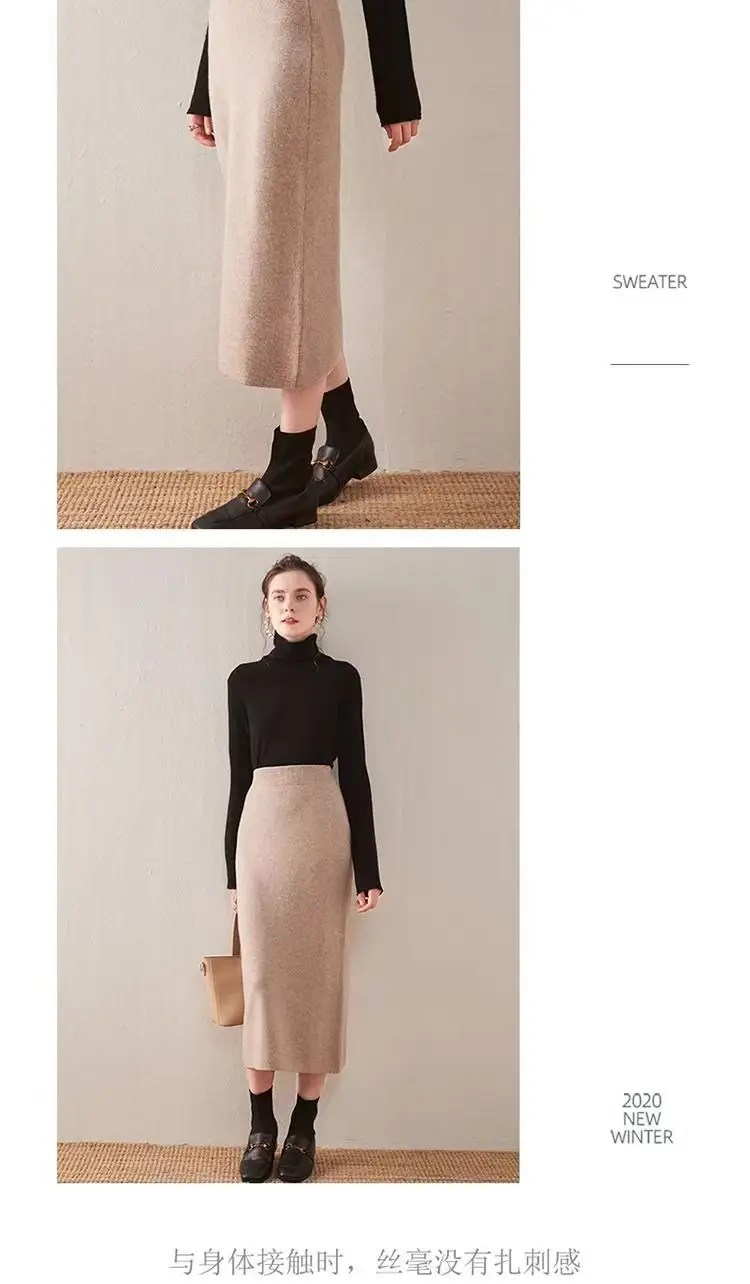 LTYQIN Women's Elegant A-Line Midi Skirt side view
