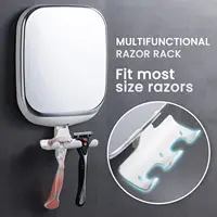 TAILI Acrylic Makeup Mirror Bath Shaving Pocket Travel Makeup Mirror Women Hand Mirror Bathroom Face Shave Shower Accessories 2