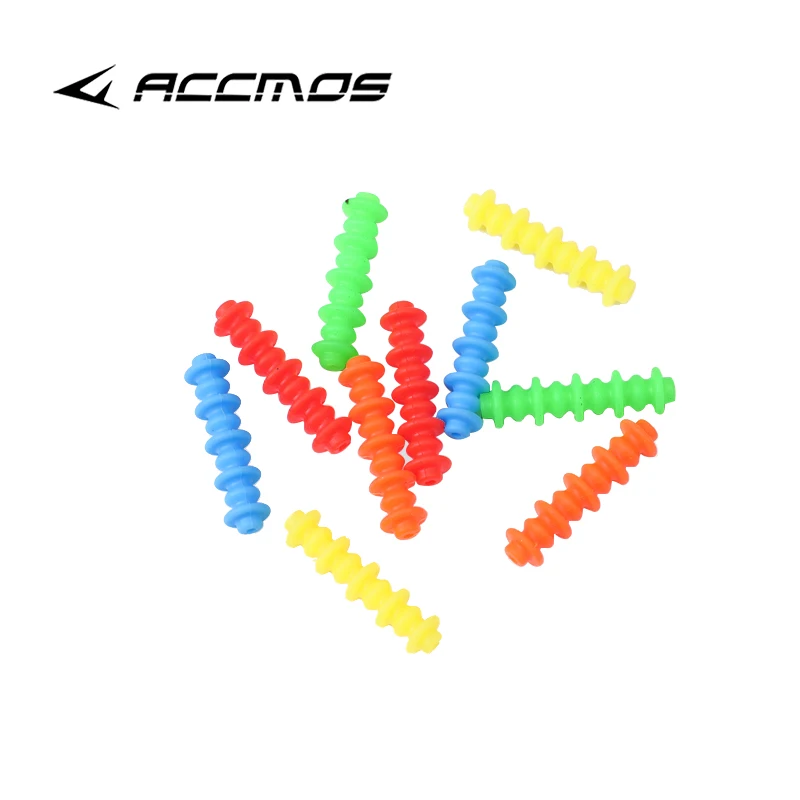 

6pcs/set Bow String Stabilizer 6 Color Archery Shooting Hunting Compound Bowstring Rubber Muffler Shock Absorber