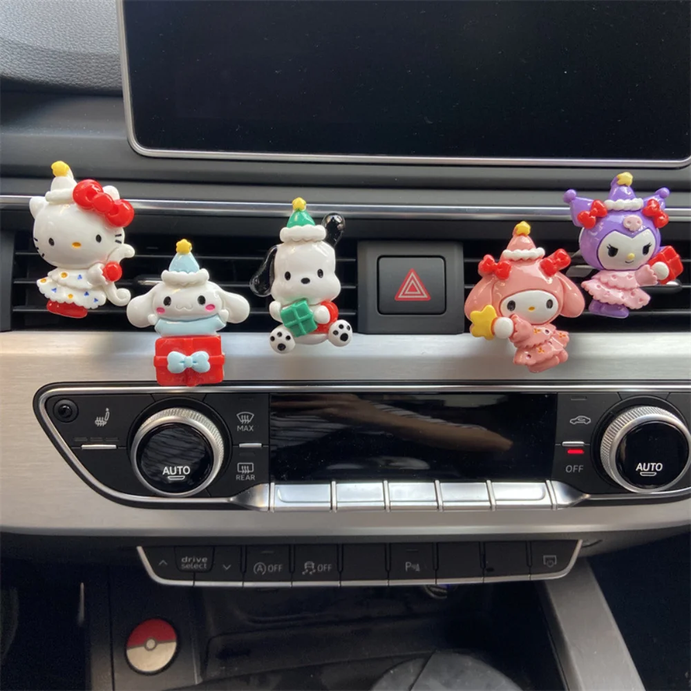 

Sanrio Hello Kitty Anime Air Freshener Car Air Conditioning Outlet Clip Kawaii Kuromi Auto Interior Accessories Vent Decoration