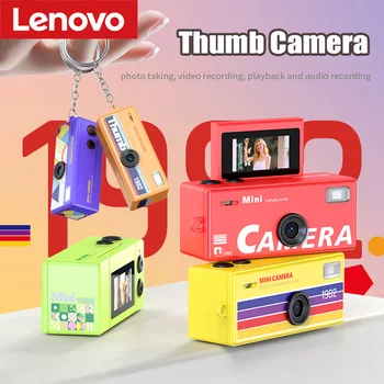 Fotocamera Digitale Retro CCD Lenovo per Vlog, Registratore Foto e Video per Studenti, Mini Fotocamera con Schermo Ribaltabile in Colori DOPAMINE