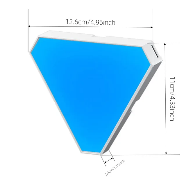 Lámpara LED triangular RGB, luz de fondo de ritmo * COMPRA INTERNACIONAL * 6 Lámpara LED triangular RGB, luz de fondo de ritmo * COMPRA INTERNACIONAL * 6
