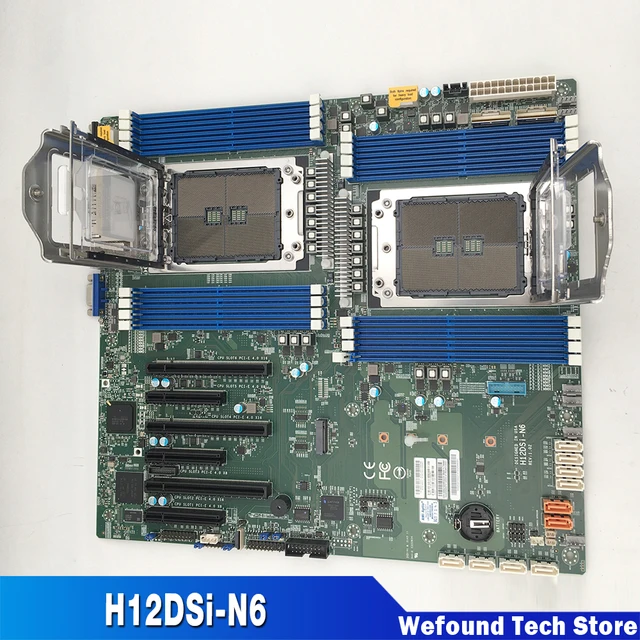 Для двухстороннего сервера Supermicro, материнская плата EATX, набор микросхем AMD EPYC серии 7002/7003, поддерживает Pcie4, 100% тестирование, быстрая доставка H12DSi-N6 1