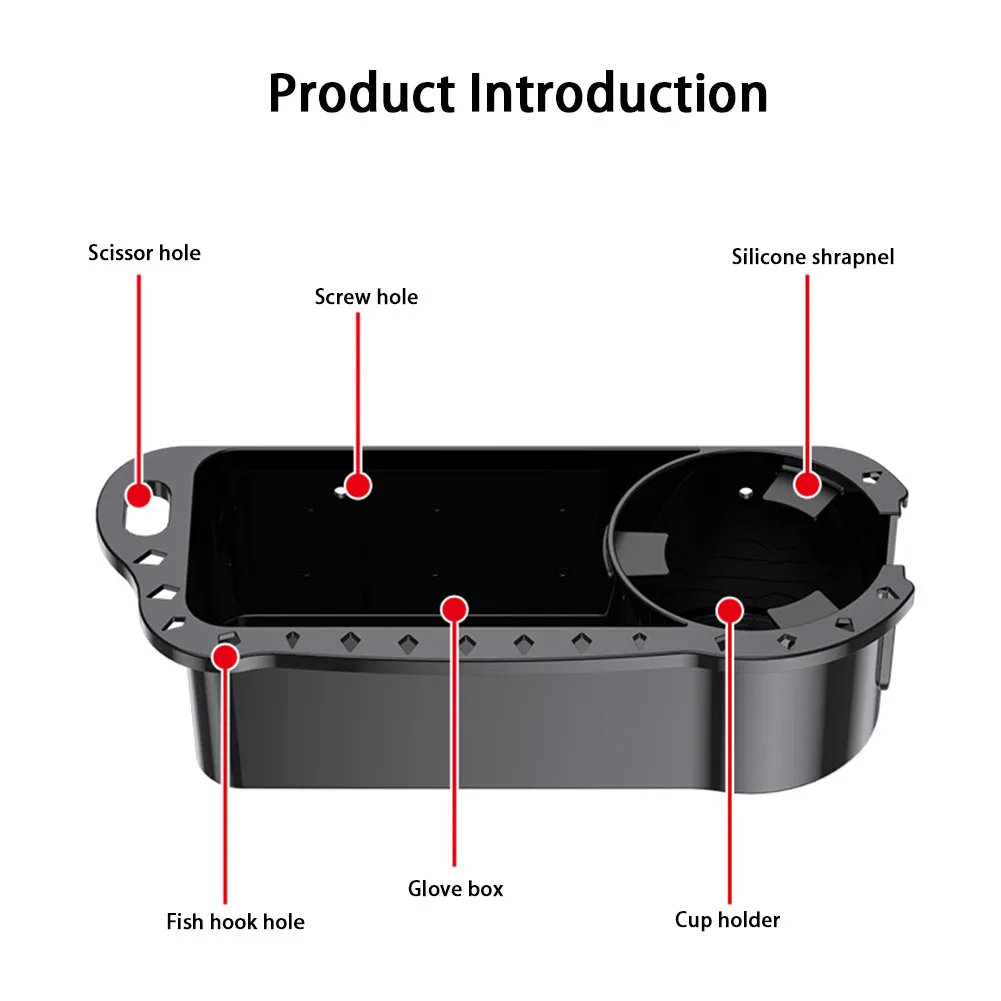 Marine Cup Holder Phone Drink Box Organizer Boat Fishing Caddy Cabin Marine Tools Storage Tray for Boat Kayak Pontoon Bass Boat