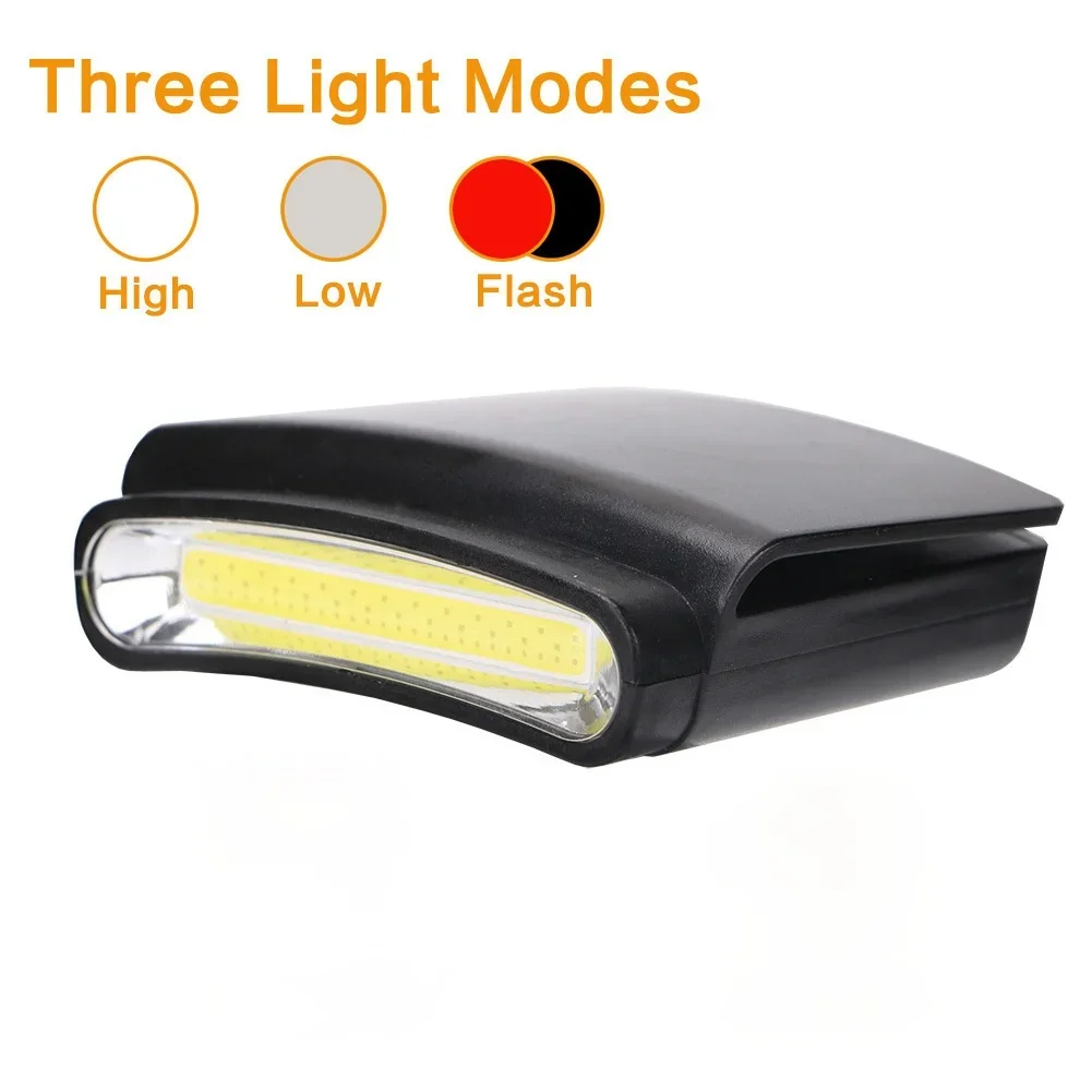 Portable Headlamp Clip on Cap Lamps LED COB Headlamp Mini Flashlight Outdoor Lighting Head Light Torch Use 3*AAA Battery head flashlight cob headlamp