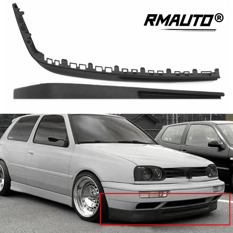 1 Paio Euro Car Front Deep Bumper Chin Spoiler Lip Sport Valance Splitter Per Vw Golf Mk3 3 Vr6 Car Body Styling Kit
