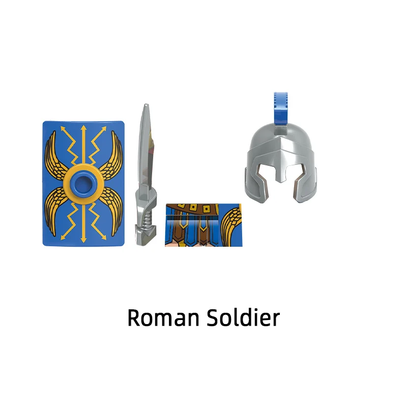 X0316 스파르타 전사 영웅 로마 백부장 군인 튜턴 기사 Hospitaller Holy Sepulchre Templar 모델 블록 MOC 벽돌