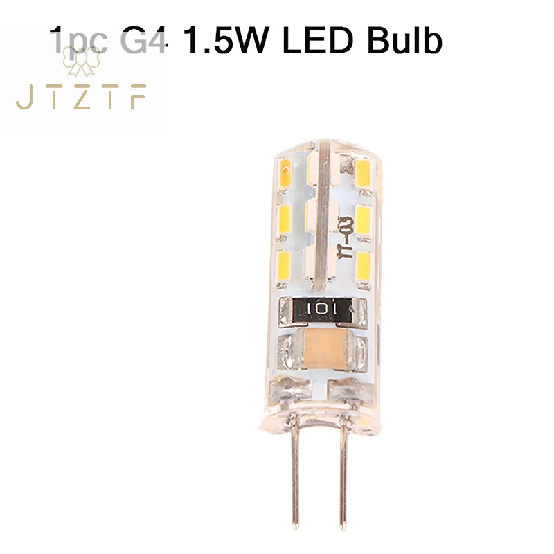 

1Pc G4 LED Bulb 1.5W AC220V Chandelier Light 3014SMD Saving Mini Silicone Lamp 360Beam Angle Halogen Light Spotlight