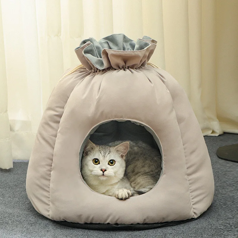 

Теплое кошачье гнездо, закрытая Конура, зимний теплый дом, подходит для всех сезонов