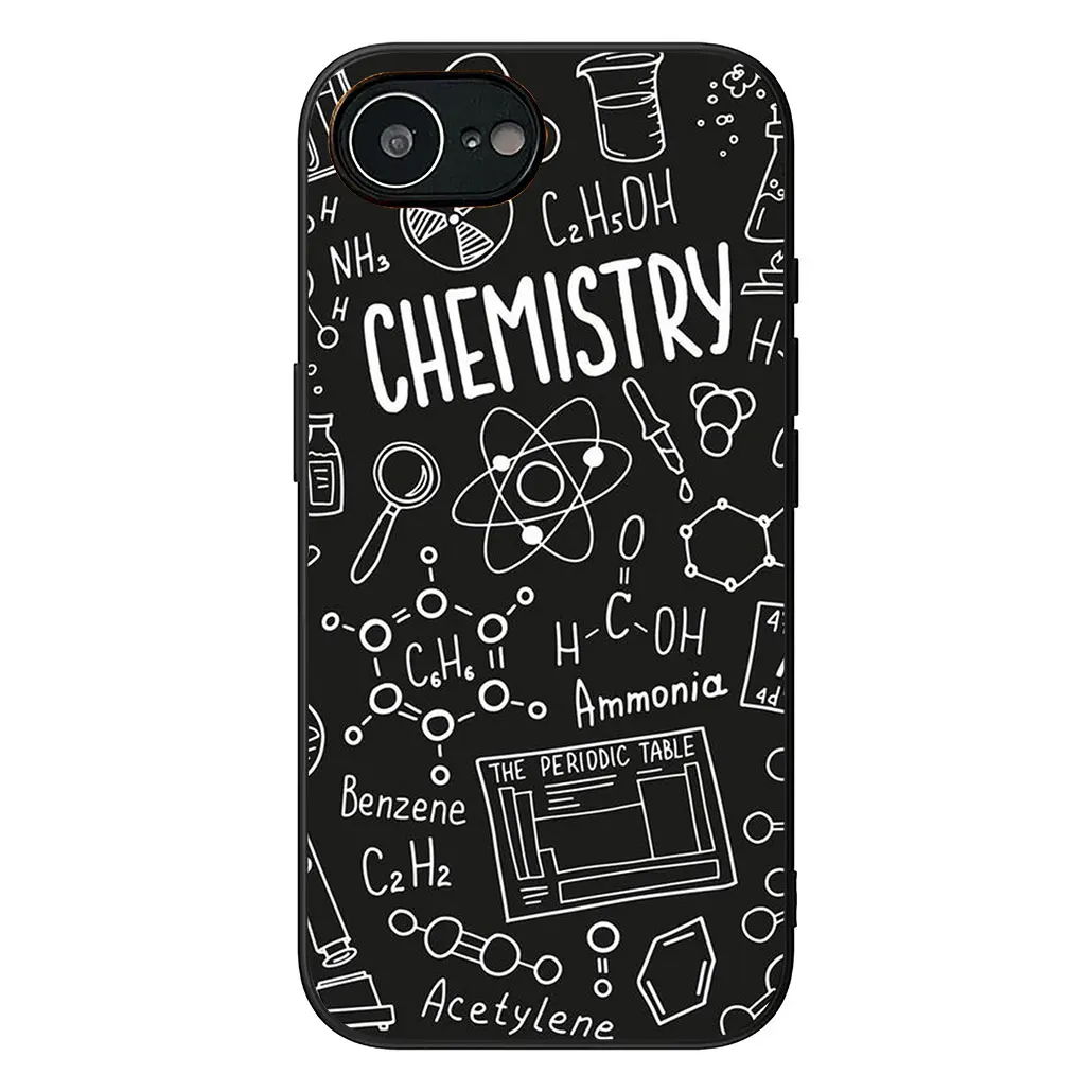 Science-Themed Silicone Phone Cover with Chemistry Design