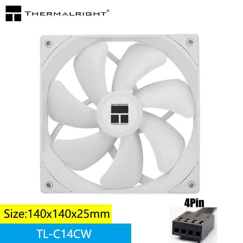Thermalright-ventilador de Chassi Argb Tl-c14cw-s 14cm Suporta Placa-mãe Série Pwm e Argb Sincronização e Sincronização