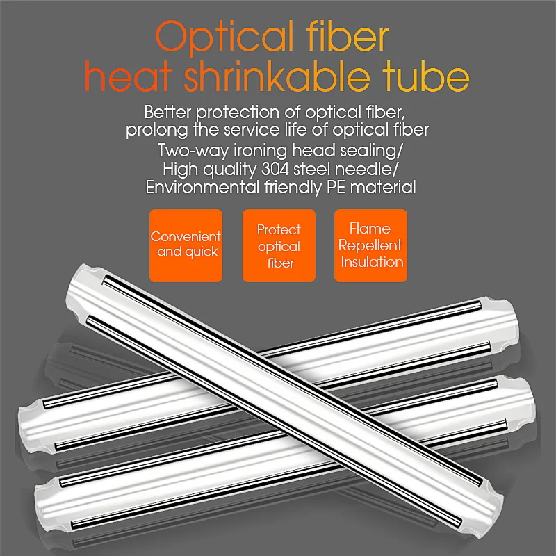 free shipping 6 60mm 1 2 gas 100 to1000pcs Double Needle Fiber Heat Shrinkable Tube 60mm FTTH Fiber Fusion Splice Protection Tube Free Shipping