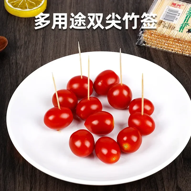 200Pcs/Bag Oral Care Disposable Bamboo Toothpicks Travel Teeth Cleaning Tool Two-Head Toothpick Random Kitchen Accessories toothpick set toothpicks set bamboo food picks