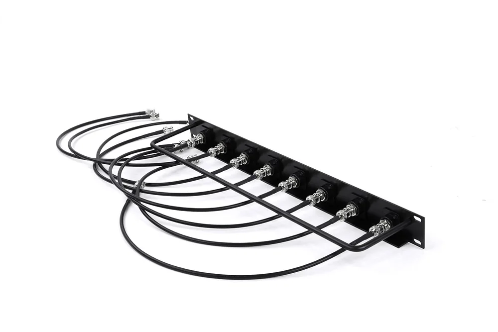 1U-8D Video BNC Schrank Jumper Frame Panel Verkabelung Verteilerrahmen, RG58 50/75 Ohm BNC Stecker auf Stecker Verlängerung RF Koaxialkabel – Detail 6