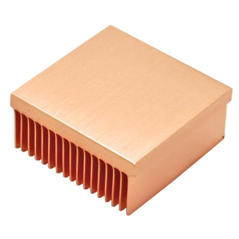 Pure Copper Heatsink Mini Heat Sink Radiator For Raspberry pi Chip Mos ic 3d Printer Electronic Cooling Cooler 25x25x11 mm - Imagem 4