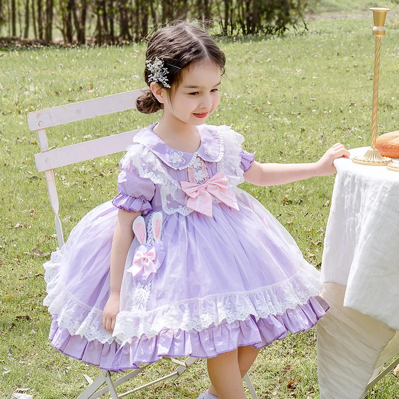 Summer Girls' Short Sleeve Dress Lolita Children's Skirt Lolita Princess Dress Children's Wear