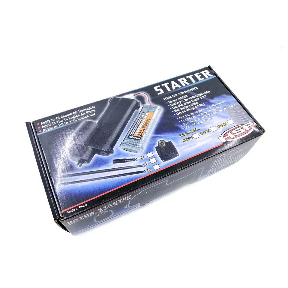 Démarreur électrique Portable Pour Voiture RC Nitro - Compatible Moteur 540 HSP 1/10, Batterie 7.2V