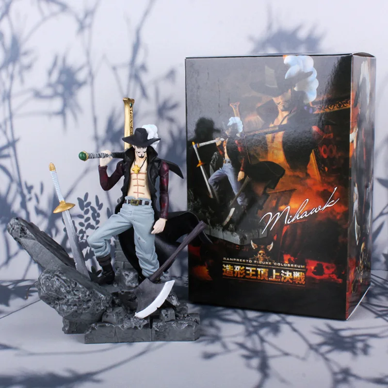 21cm Um Pedaço De Ação Figura Mihawk Dracule Com Espada Anime Colecionável  Modelo Brinquedos # Hr7j De $230,14