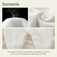 Somenie – body pour garçons et filles, vêtements d'hiver pour nouveau-né, vêtements de maison en coton pour tout-petits de 0 à 6 mois, vêtements épais pour le printemps et l'automne 5