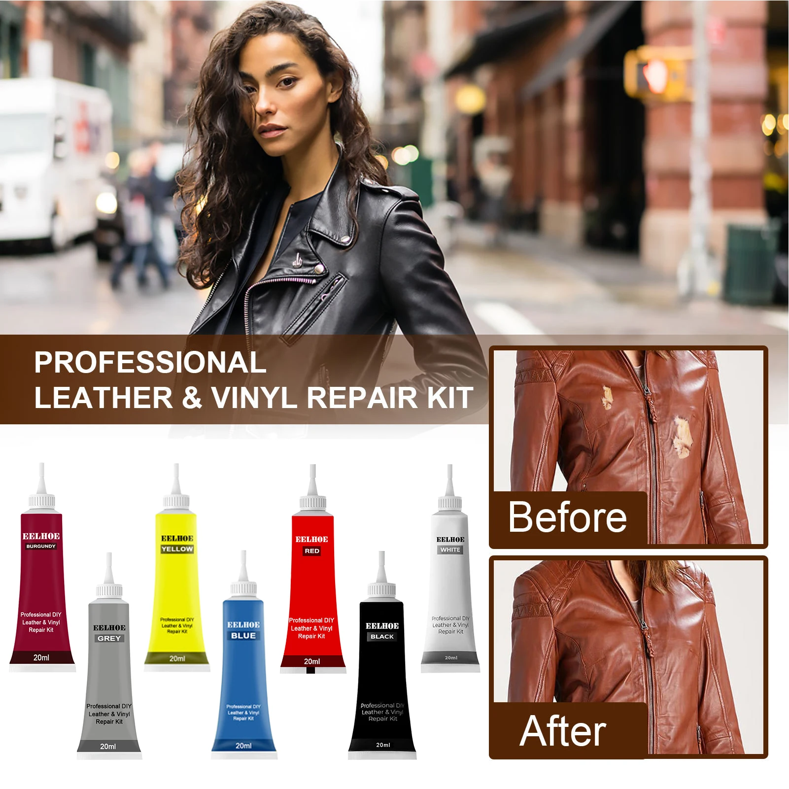 Leather Repair Gel 20ml Car Seat Home Refurbishing Cleaner