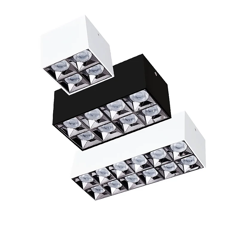 

Surface Mounted LED Spotlight Grille Without Main Light Living Room Ceiling Light 15W 30W 45W for Indoor Lighting